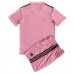 Inter Miami Barnkläder Hemma matchtröja till baby 2023-24 Kortärmad (+ Korta byxor) Billigt